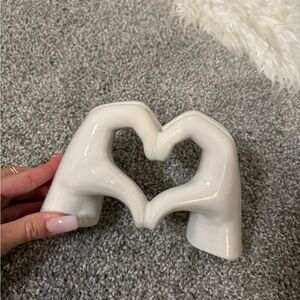 Ceramic Heart Hands Decor